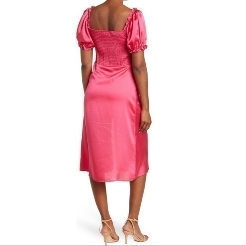 Satin Ruched Dress - Picture 3 of 4